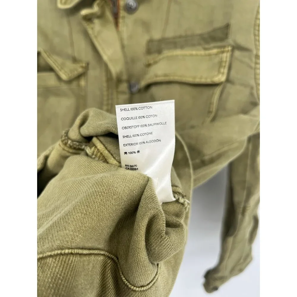 Free People Jacket Womens Small‎ Olive Green Seize The Day Military Oversized